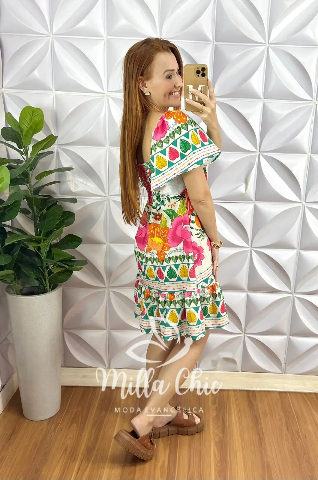 Vestido Viena Floral Rosa – Milla Chic Vestido Viena Floral Rosa - Milla Chic