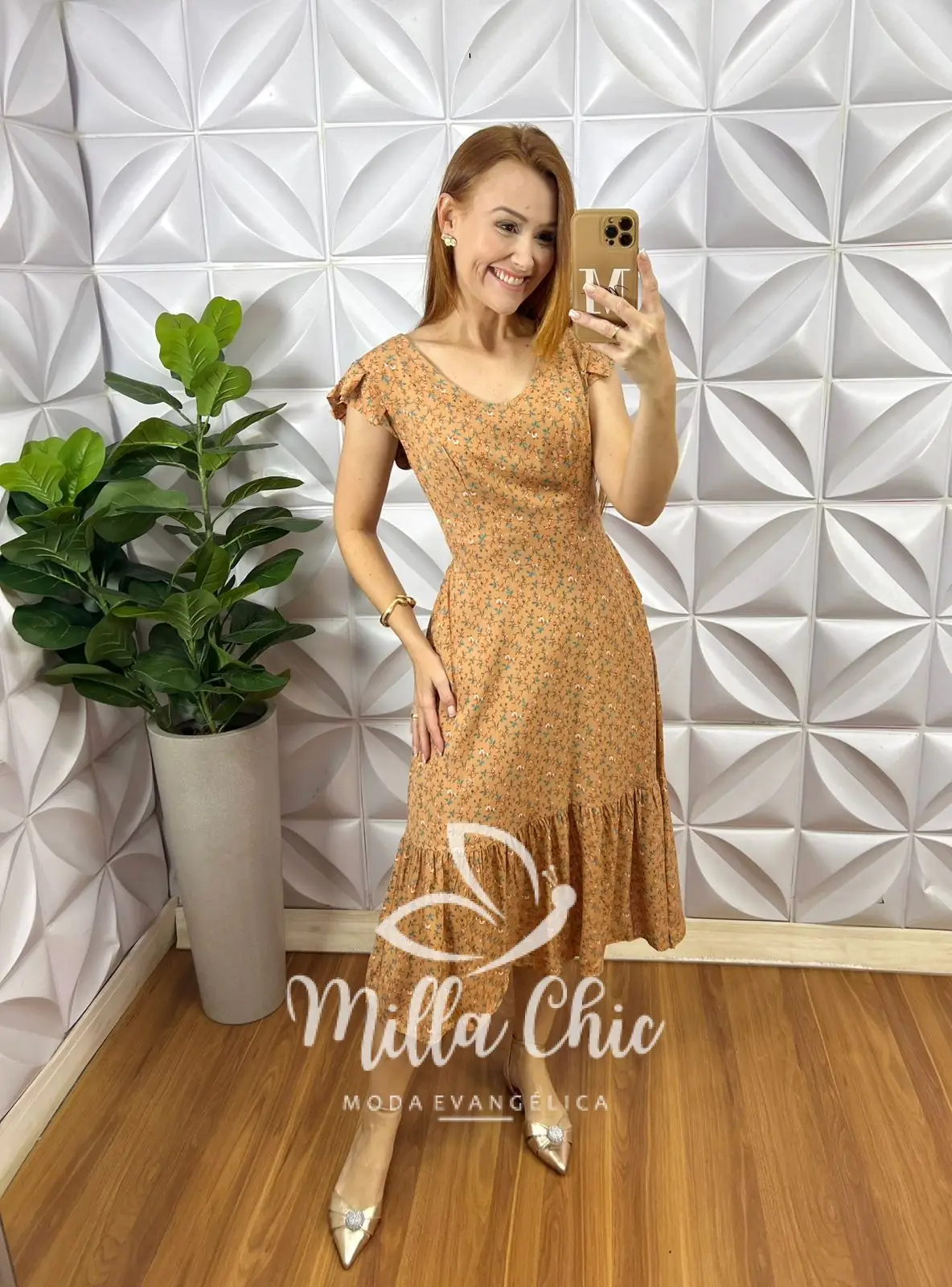 Vestido Safira Viscolinho – Marrom – Milla Chic Vestido Safira Viscolinho - Marrom - Milla Chic