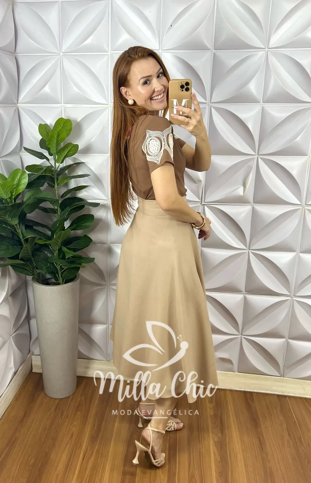 Saia Monalisa Envelope – Areia – Milla Chic Saia Monalisa Envelope - Areia - Milla Chic