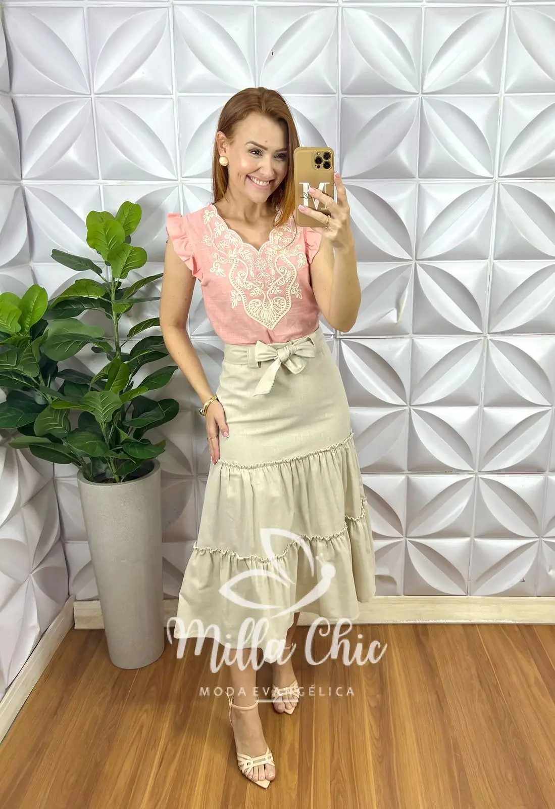 Saia Noemi – Areia – Milla Chic Saia Noemi - Areia - Milla Chic