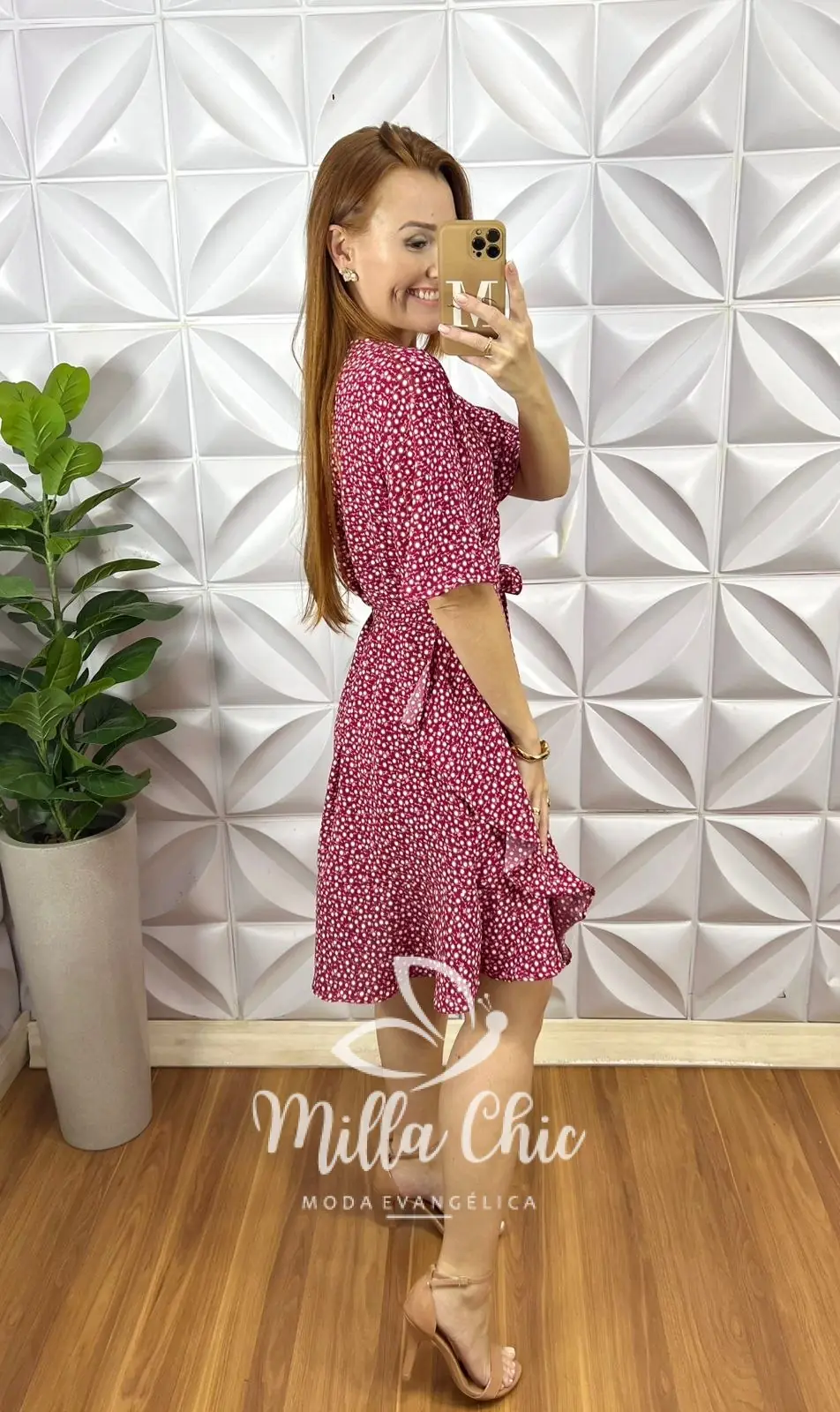 Vestido Envelope Abigail – Cereja – Milla Chic Vestido Envelope Abigail - Cereja - Milla Chic