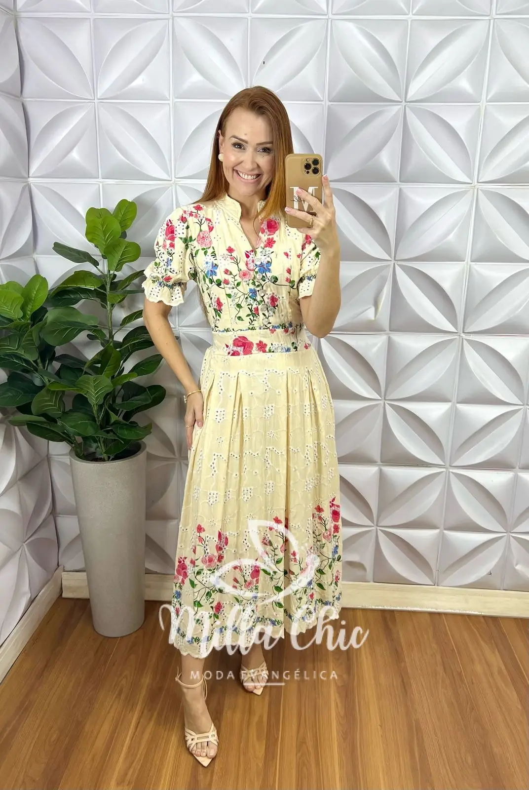 Vestido Flórida Lesie Algodão Estampada – Milla Chic Vestido Flórida Lesie Algodão Estampada - Milla Chic