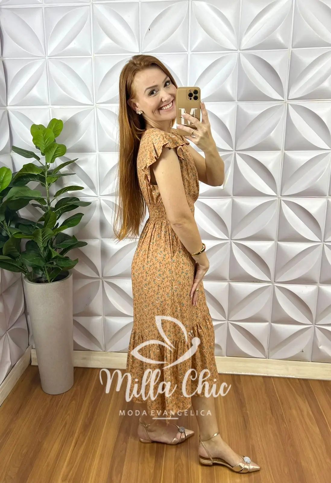 Vestido Safira Viscolinho – Marrom – Milla Chic Vestido Safira Viscolinho - Marrom - Milla Chic