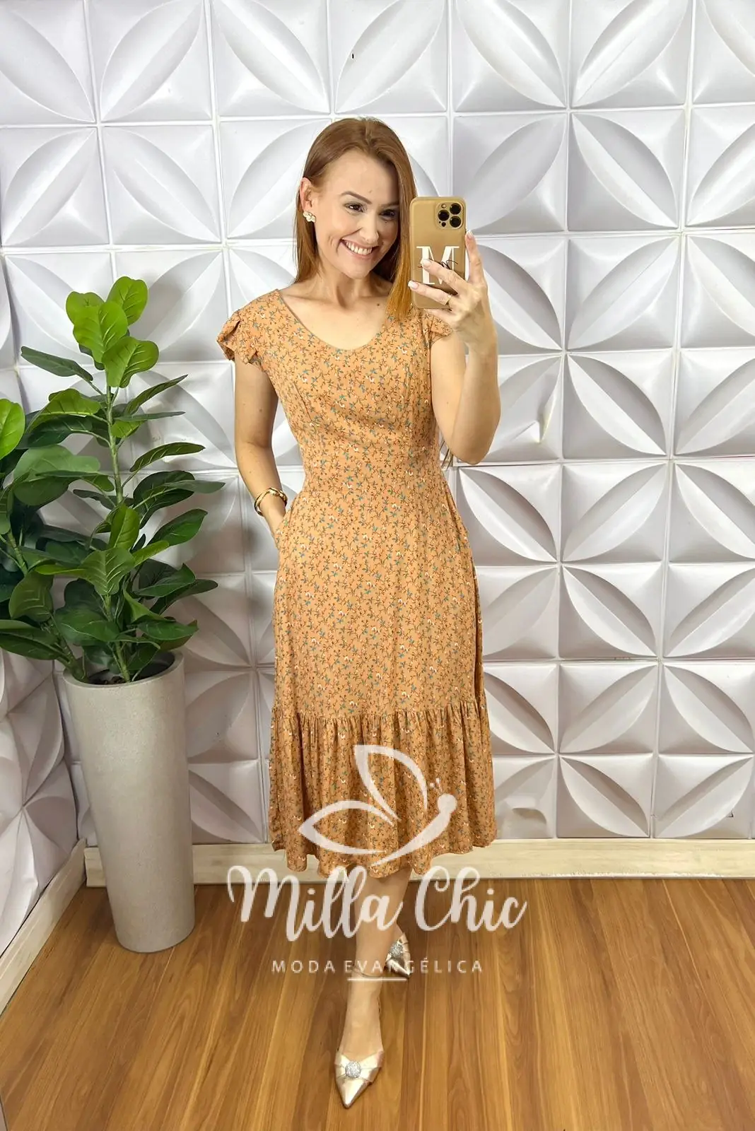 Vestido Safira Viscolinho – Marrom – Milla Chic Vestido Safira Viscolinho - Marrom - Milla Chic