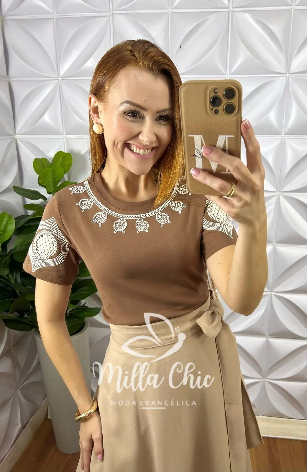 Blusa Cannes – Marrom – Milla Chic Blusa Cannes - Marrom - Milla Chic