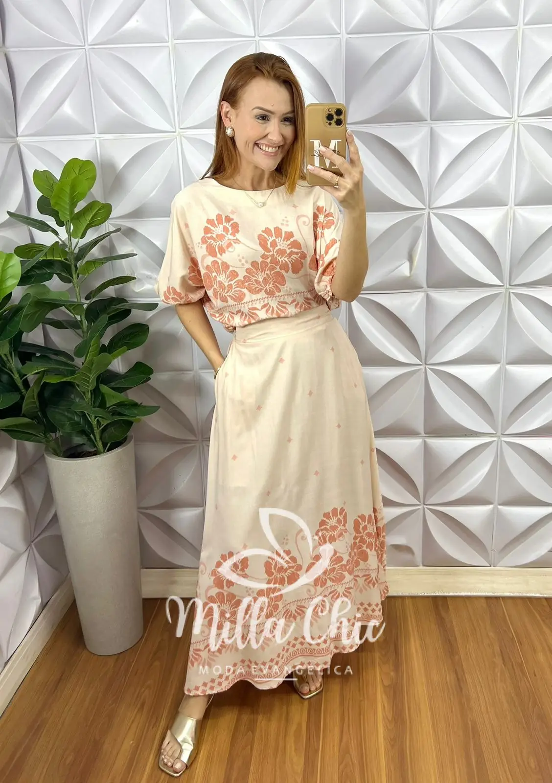 Conjunto Em Viscolinho Caribe – Areia – Milla Chic Conjunto Em Viscolinho Caribe - Areia - Milla Chic