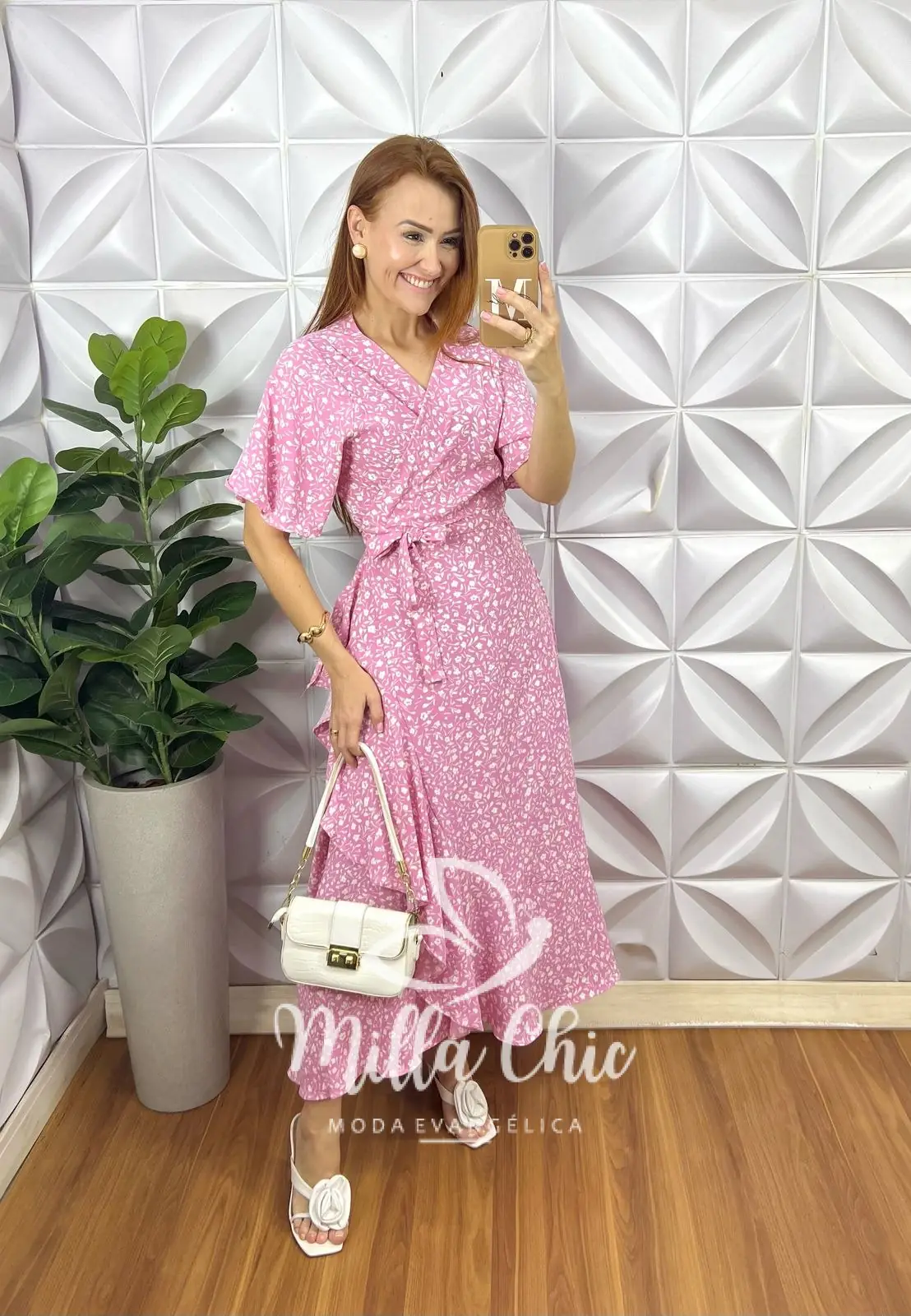 Vestido Envelope Abigail Longo – Rosa – Milla Chic Vestido Envelope Abigail Longo - Rosa - Milla Chic