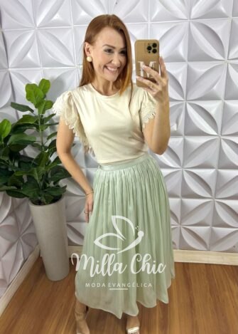 Milla Chic - millachic com br blusa athenas em malha com manga guipper areia 2 Blusa Athenas Em Malha Com Manga Guipper - Areia - Milla Chic