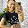 Milla Chic - millachic com br blusa athenas em malha com manga guipper preta Blusa Athenas Em Malha Com Manga Guipper - Preta - Milla Chic