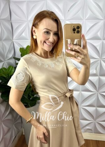 Blusa Cannes - Areia - Milla Chic