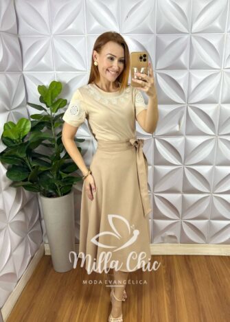 Blusa Cannes - Areia - Milla Chic