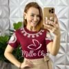 Blusa Cannes - Vinho - Milla Chic