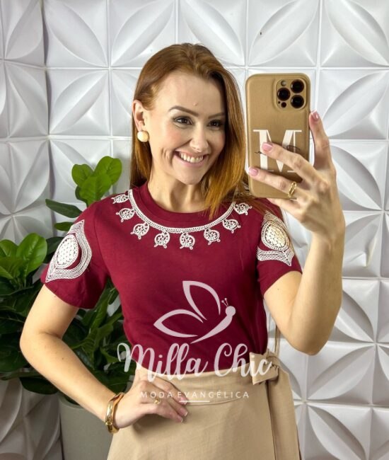 Blusa Cannes - Vinho - Milla Chic