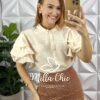Milla Chic - millachic com br blusa kali viscose com poliamida 2 Blusa Kali Viscose Com Poliamida - Areia - Milla Chic