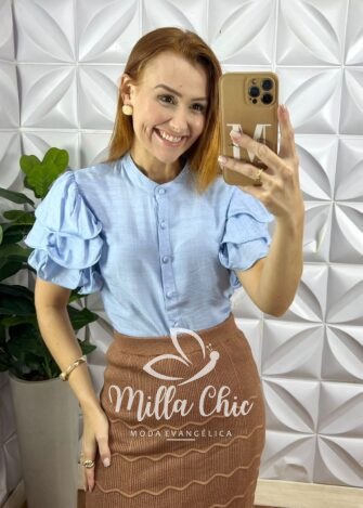 Milla Chic - millachic com br blusa kali viscose com poliamida azul 1 Blusa Kali Viscose Com Poliamida - Azul - Milla Chic