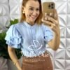 Milla Chic - millachic com br blusa kali viscose com poliamida azul 2 Blusa Kali Viscose Com Poliamida - Azul - Milla Chic