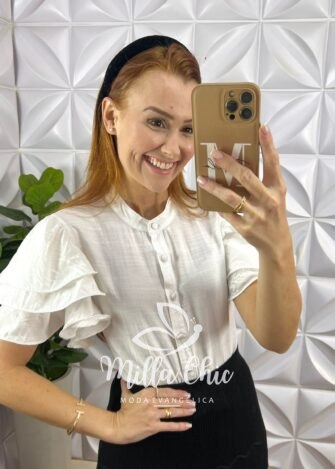 Milla Chic - millachic com br blusa kali viscose com poliamida branca 1 Blusa Kali Viscose Com Poliamida - Branca - Milla Chic