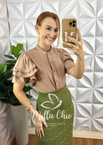 Milla Chic - millachic com br blusa kali viscose com poliamida marrom 1 Blusa Kali Viscose Com Poliamida - Marrom - Milla Chic