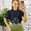 Blusa Kali Viscose Com Poliamida - Preta - Milla Chic