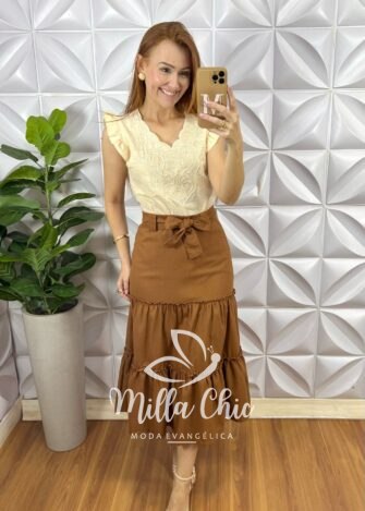 Milla Chic - millachic com br blusa marrocos em linho bordada areia 1 Blusa Marrocos Em Linho Bordada - Areia - Milla Chic