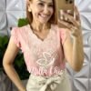 Blusa Marrocos Em Linho Bordada - Rosa - Milla Chic