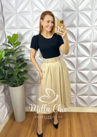 Blusa Tarsila Em Tricot Modal - Preta - Milla Chic
