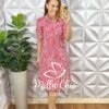 Milla Chic - millachic com br chemise italia listras em tricoline vermelho Chemise Itália Listras em Tricoline - Vermelho - Milla Chic