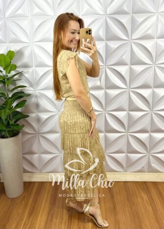 Conjunto Em Renda Ibiza - Nude - Milla Chic