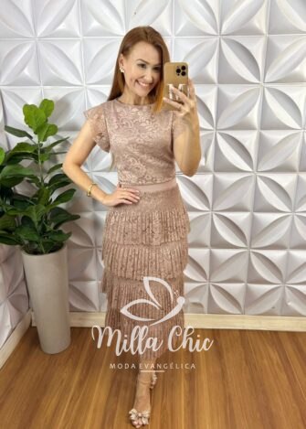 Conjunto Em Renda Ibiza - Rosé - Milla Chic