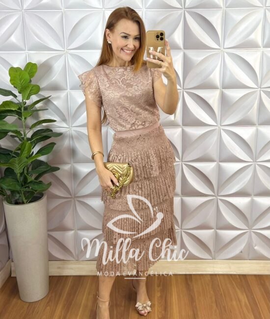 Conjunto Em Renda Ibiza - Rosé - Milla Chic