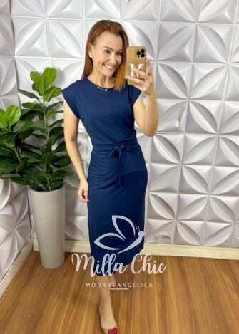 Conjunto Jordânia Moletinho - Azul Marinho - Milla Chic