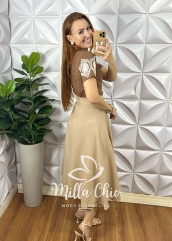 Saia Monalisa Envelope - Areia - Milla Chic