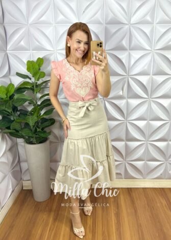 Saia Noemi - Areia - Milla Chic