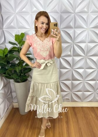 Saia Noemi - Areia - Milla Chic