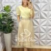 Saia Olivia Em Linho Godê - Milla Chic