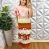 Milla Chic - millachic com br saia tricot verona laranja e rosa 2 Saia Tricot Verona - Laranja E Rosa - Milla Chic