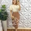 Milla Chic - millachic com br saia tricot verona marrom 2 Saia Tricot Verona - Marrom - Milla Chic
