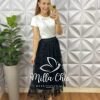 Milla Chic - millachic com br saia tule flor marina preta 2 Saia Tule Flor Marina - Preta - Milla Chic