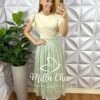 Milla Chic - millachic com br saia turquia em chiffon acetinado verde Saia Turquia Em Chiffon Acetinado - Verde - Milla Chic