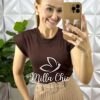 T-Shirt Muscle Tee Galles - Marrom - Milla Chic
