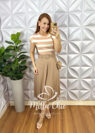 T-Shirt Muscle Tee Galles - Nude Listrada - Milla Chic