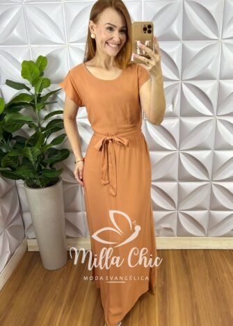 Milla Chic - millachic com br vestido armenia em viscosarja marrom 4 Vestido Armênia em Viscosarja - Marrom - Milla Chic