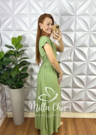 Milla Chic - millachic com br vestido armenia em viscosarja verde 1 Vestido Armênia em Viscosarja - Verde - Milla Chic