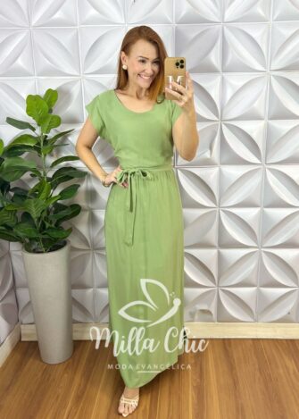 Vestido Armênia em Viscosarja - Verde - Milla Chic