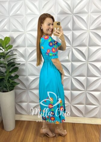 Vestido Bordado Magnólia - Milla Chic