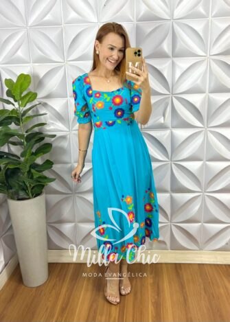 Vestido Bordado Magnólia - Milla Chic