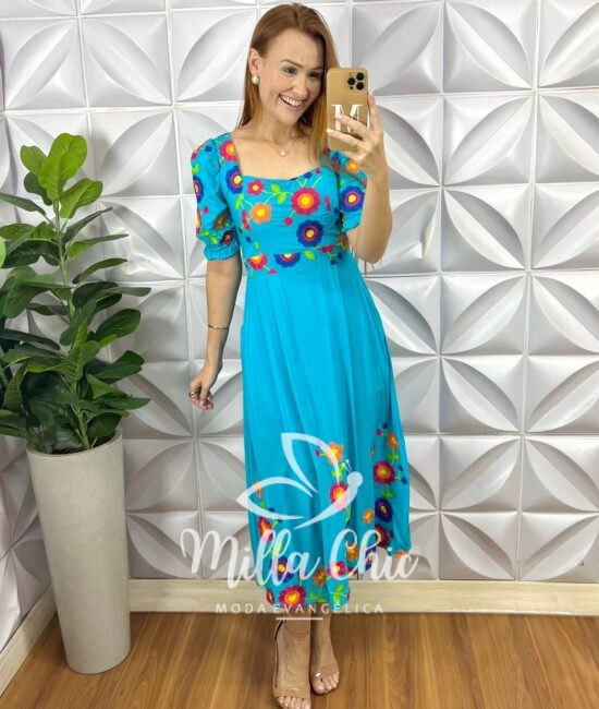 Vestido Bordado Magnólia - Milla Chic