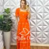 Vestido Charlotte Bordado - Laranja - Milla Chic