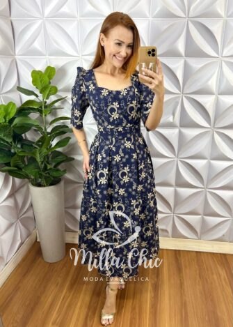 Milla Chic - millachic com br vestido dalia lesie 3d 2 Vestido Dália Lesie 3D - Milla Chic