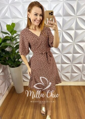 Milla Chic - millachic com br vestido envelope abigail marrom 1 Vestido Envelope Abigail - Marrom - Milla Chic